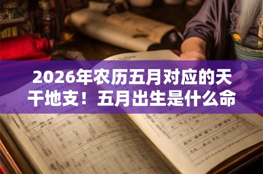 2026年农历五月对应的天干地支！五月出生是什么命格