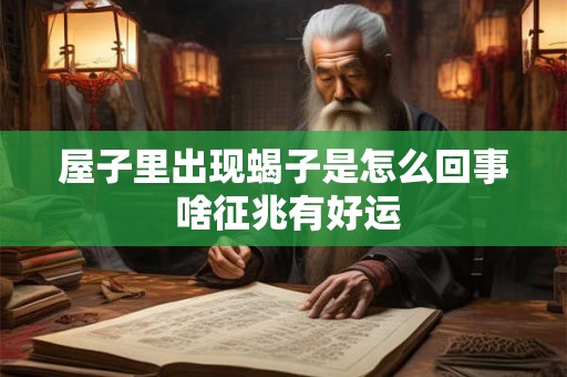 屋子里出现蝎子是怎么回事 啥征兆有好运