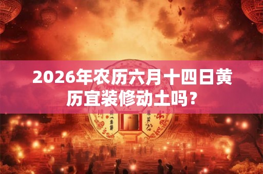 2026年农历六月十四日黄历宜装修动土吗？