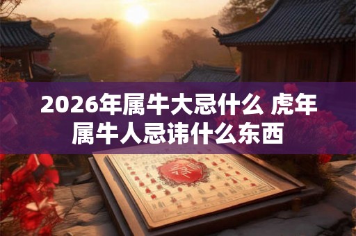 2026年属牛大忌什么 虎年属牛人忌讳什么东西