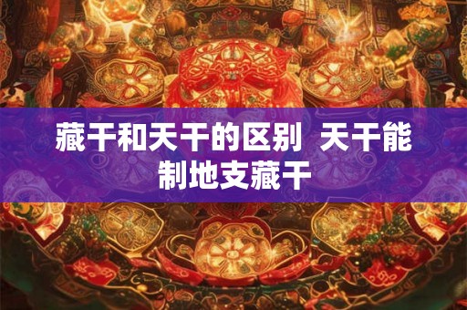 藏干和天干的区别  天干能制地支藏干