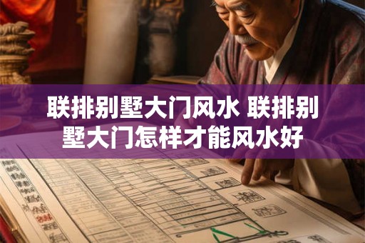 联排别墅大门风水 联排别墅大门怎样才能风水好