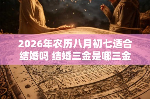 2026年农历八月初七适合结婚吗 结婚三金是哪三金