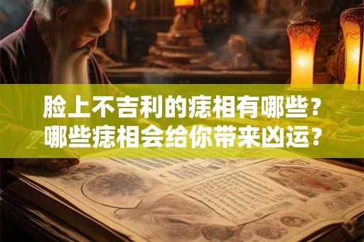 脸上不吉利的痣相有哪些？哪些痣相会给你带来凶运？