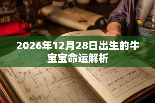 2026年12月28日出生的牛宝宝命运解析