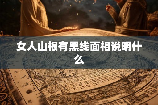 女人山根有黑线面相说明什么