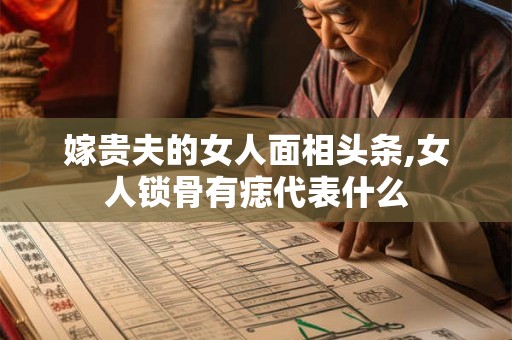 嫁贵夫的女人面相头条,女人锁骨有痣代表什么