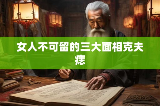 女人不可留的三大面相克夫痣