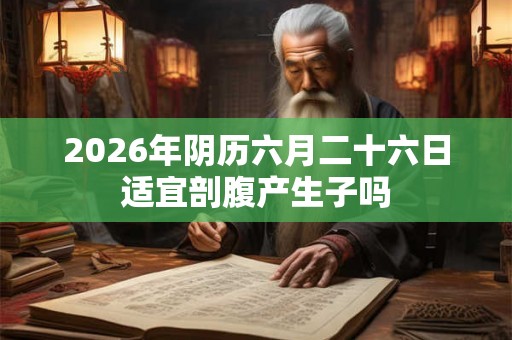 2026年阴历六月二十六日适宜剖腹产生子吗