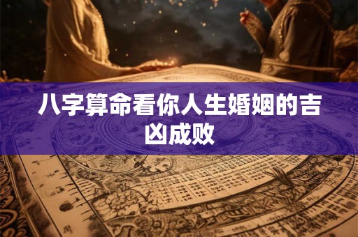 八字算命看你人生婚姻的吉凶成败