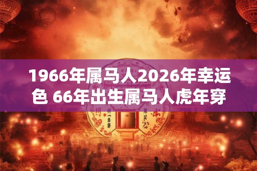1966年属马人2026年幸运色 66年出生属马人虎年穿什么颜色衣服好
