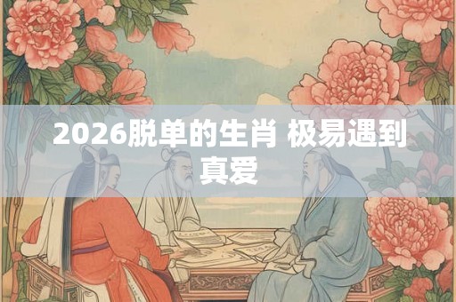 2026脱单的生肖 极易遇到真爱