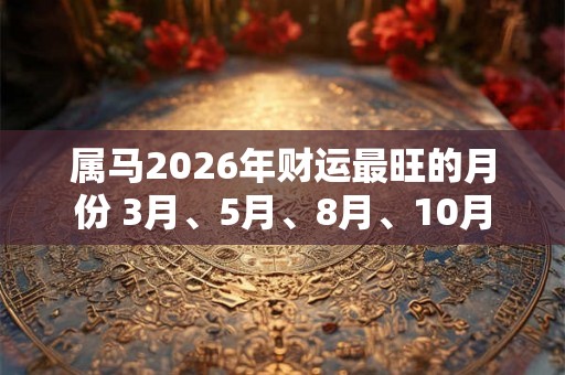 属马2026年财运最旺的月份 3月、5月、8月、10月