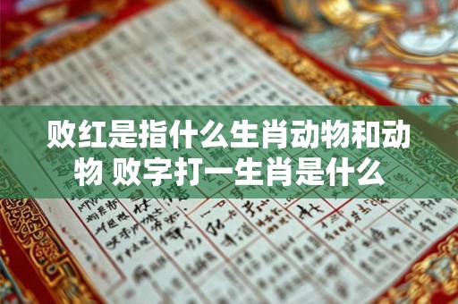 败红是指什么生肖动物和动物 败字打一生肖是什么