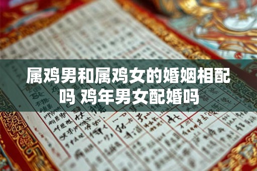 属鸡男和属鸡女的婚姻相配吗 鸡年男女配婚吗