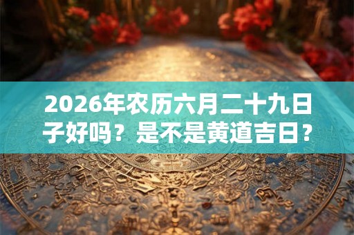 2026年农历六月二十九日子好吗?是不是黄道吉日? 2026年农历六月二十九日子好吗?是不是黄道吉日?