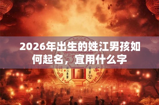 2026年出生的姓江男孩如何起名，宜用什么字