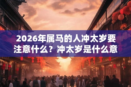 2026年属马的人冲太岁要注意什么?冲太岁是什么意思? 2026年属马的人冲太岁要注意什么?冲太岁是什么意思?