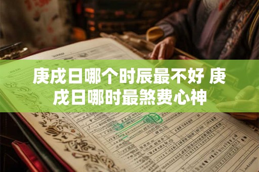 庚戌日哪个时辰最不好 庚戌日哪时最煞费心神