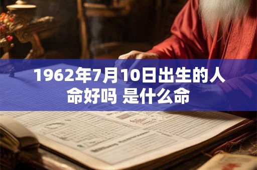 1962年7月10日出生的人命好吗 是什么命