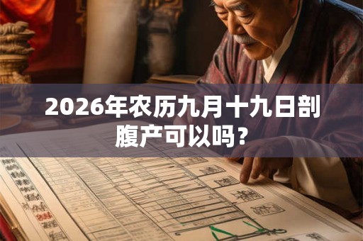 2026年农历九月十九日剖腹产可以吗？