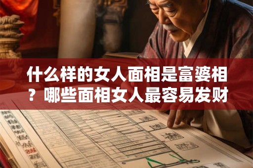 什么样的女人面相是富婆相？哪些面相女人最容易发财？