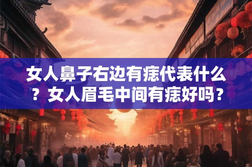 女人鼻子右边有痣代表什么？女人眉毛中间有痣好吗？
