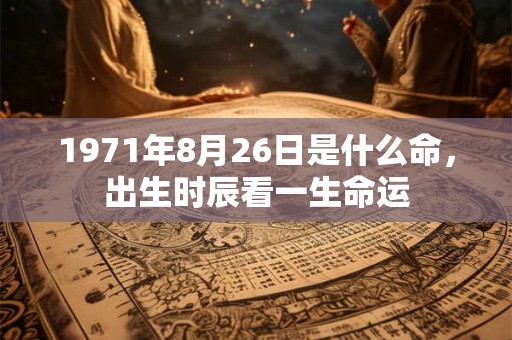 1971年8月26日是什么命，出生时辰看一生命运