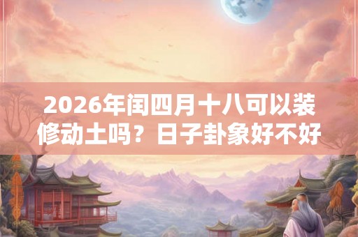 2026年闰四月十八可以装修动土吗？日子卦象好不好？