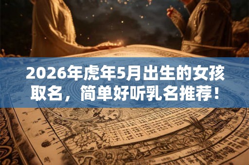2026年虎年5月出生的女孩取名,简单好听乳名推荐! 2026年虎年5月出生的女孩取名,简单好听乳名推荐!