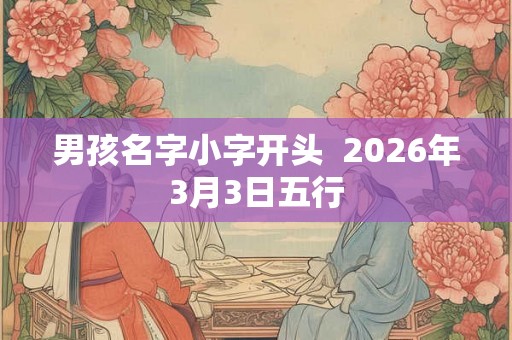 男孩名字小字开头  2026年3月3日五行