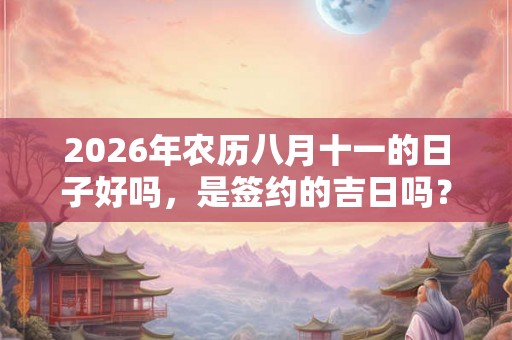 2026年农历八月十一的日子好吗，是签约的吉日吗？