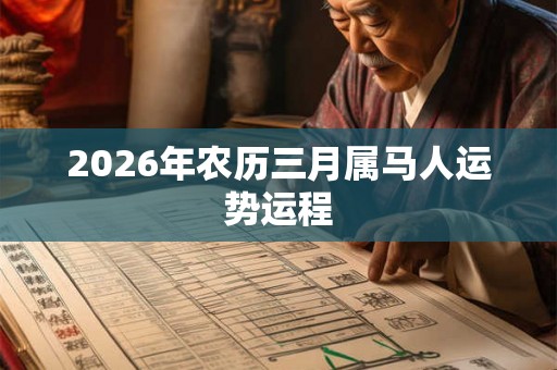 2026年农历三月属马人运势运程