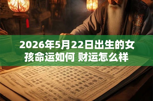 2026年5月22日出生的女孩命运如何 财运怎么样