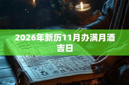2026年新历11月办满月酒吉日