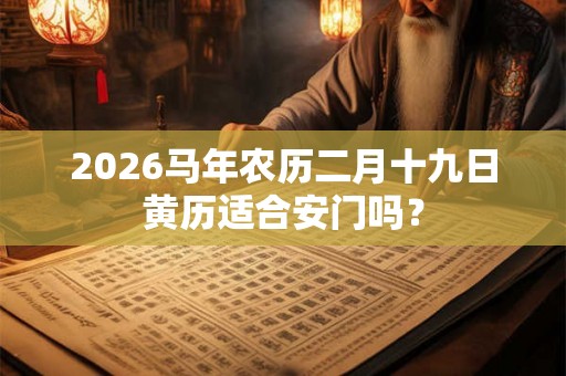 2026马年农历二月十九日黄历适合安门吗？