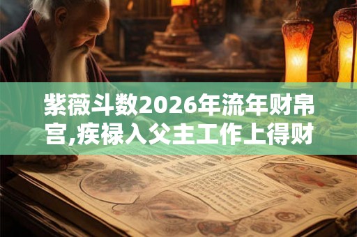 紫薇斗数2026年流年财帛宫,疾禄入父主工作上得财 紫薇斗数2026年流年财帛宫,疾禄入父主工作上得财