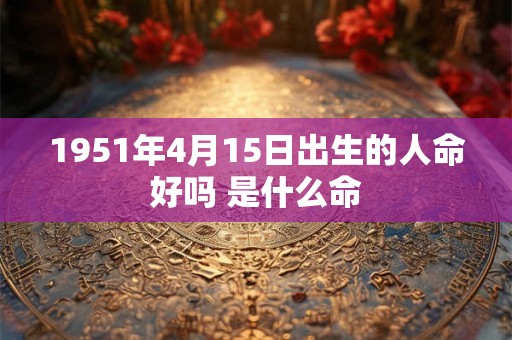 1951年4月15日出生的人命好吗 是什么命
