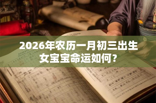 2026年农历一月初三出生女宝宝命运如何? 2026年农历一月初三出生女宝宝命运如何?