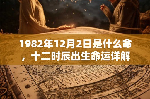 1982年12月2日是什么命，十二时辰出生命运详解