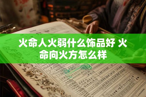 火命人火弱什么饰品好 火命向火方怎么样 火命人火弱什么饰品好 火命向火方怎么样