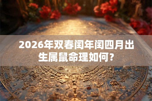 2026年双春闰年闰四月出生属鼠命理如何？