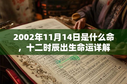 2002年11月14日是什么命，十二时辰出生命运详解