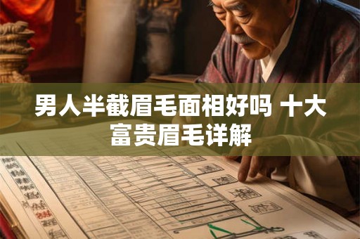 男人半截眉毛面相好吗 十大富贵眉毛详解