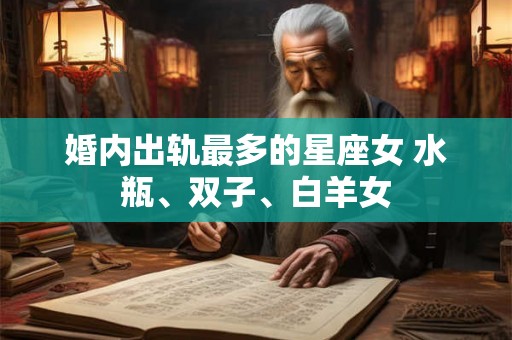 婚内出轨最多的星座女 水瓶、双子、白羊女