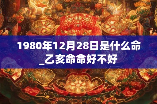 1980年12月28日是什么命_乙亥命命好不好