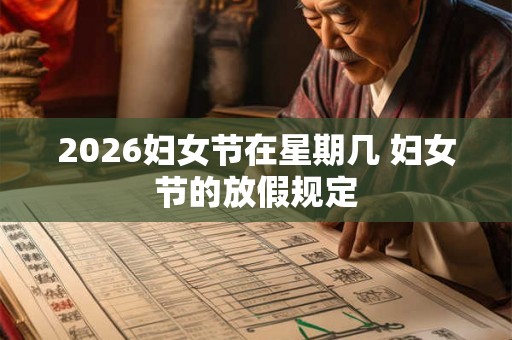 2026妇女节在星期几 妇女节的放假规定