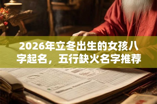 2026年立冬出生的女孩八字起名，五行缺火名字推荐
