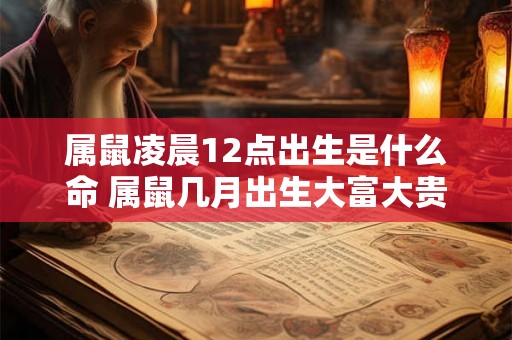 属鼠凌晨12点出生是什么命 属鼠几月出生大富大贵