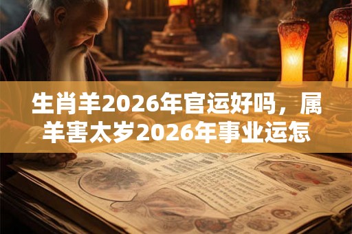 生肖羊2026年官运好吗,属羊害太岁2026年事业运怎么样? 生肖羊2026年官运好吗,属羊害太岁2026年事业运怎么样?